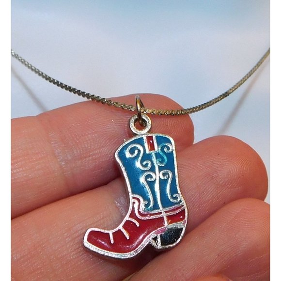 Jewelry - Patriotic Western Boot Necklace